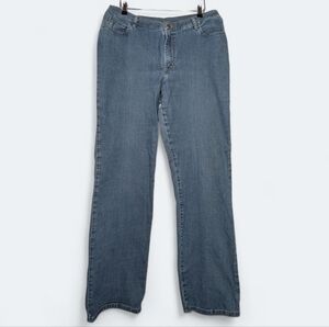 Lee Relaxed Fit Straight Leg Jeans Mid Rise Women Light Blue Denim Size 16 Tall